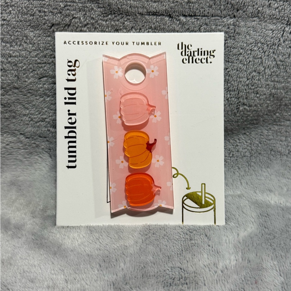 The‎ Darling Effect Tumbler Lid Tag Accessories Pumpkin Fall Autumn Fall Festive